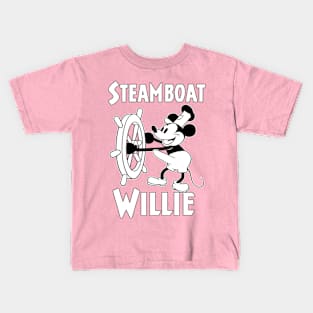 Steamboat well endowed Willie Kids T-Shirt